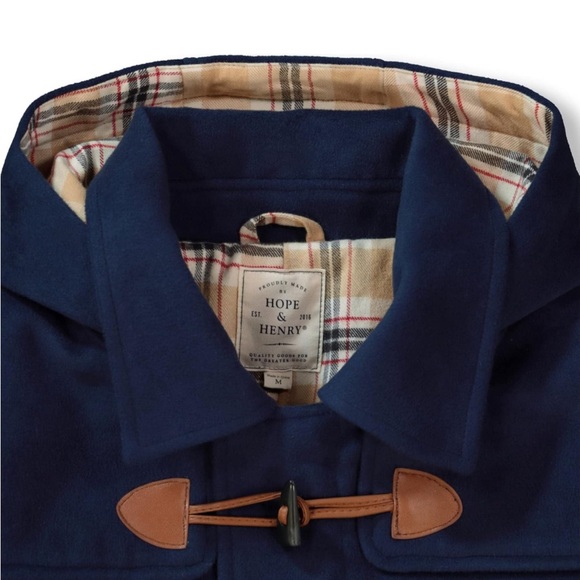 NWT’s Hope & Henry Classic Navy Men’s Toggle Coat! - Picture 3 of 9